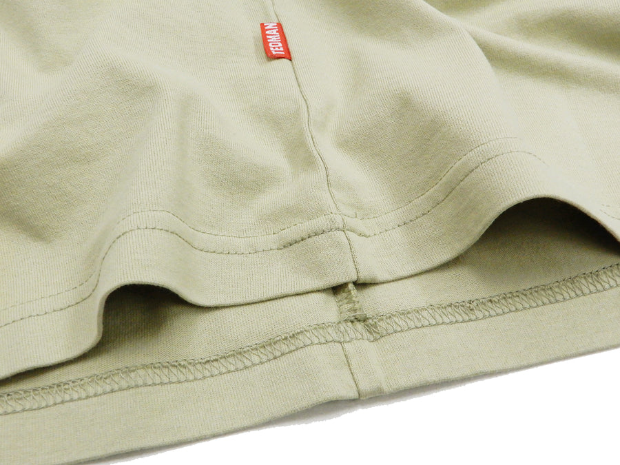 Tedman T-Shirt Men's Lucky Devil Military Graphic Short Sleeve Tee TDSS-527 Beige