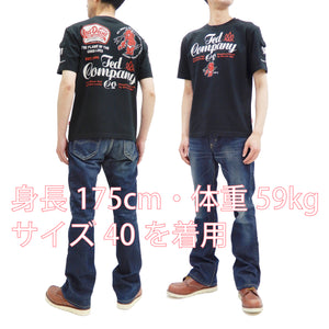 Tedman T-Shirt Men's Lucky Devil Graphic Short Sleeve Tee TDSS-535 Black