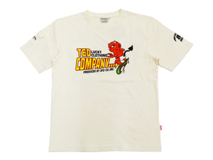Tedman T-Shirt Men's Lucky Devil Graphic Short Sleeve Tee Efu-Shokai TDSS-539 Off-White