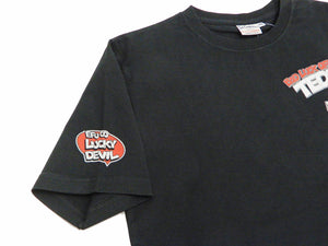 Tedman T-Shirt Men's Lucky Devil Jigsaw Puzzle Graphic Short Sleeve Tee Efu-Shokai TDSS-541 Black