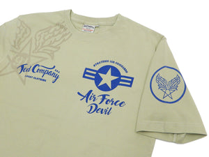 Tedman T-Shirt Men's Lucky Devil Military Graphic Short Sleeve Tee Efu-Shokai TDSS-545 Beige