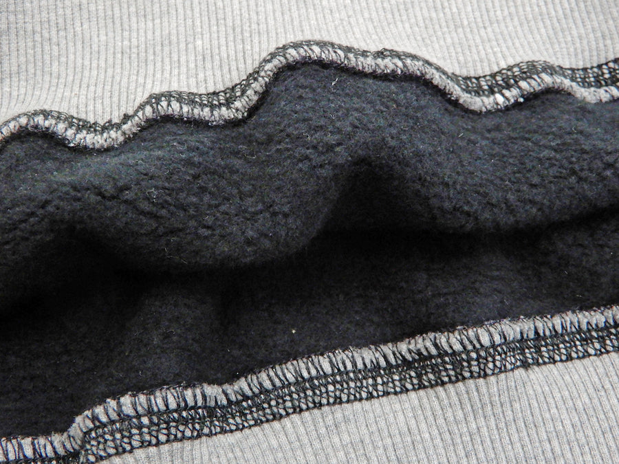 Tedman Men's Sweatshirt with Lucky Devil Graphic V-gusset Ribbed Sides TDSW-1170 Black/Gray