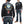 Load image into Gallery viewer, Tedman Men&#39;s Casual Zip-Up Track Jacket with Lucky Devil Military Style Graphic TJS-3500 Black

