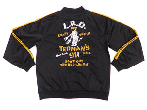 Tedman Men's Casual Tricot Tracksuit 2-piece Set with Lucky Devil Graphic TJSET-100 Black