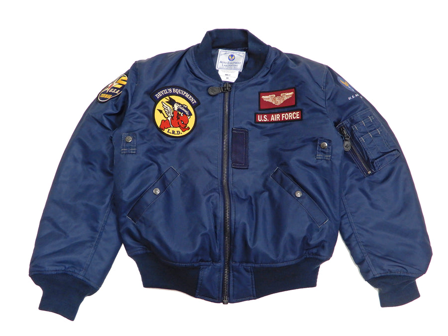 Bomber Jacket Original US MA1 Flight Flying Military Vintage Blue Padded  Coat
