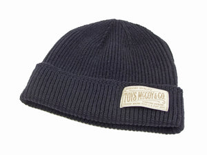 TOYS McCOY Men's Watch Cap Red Cross Military Wool Knit Winter Hat TMA1633 Navy-Blue