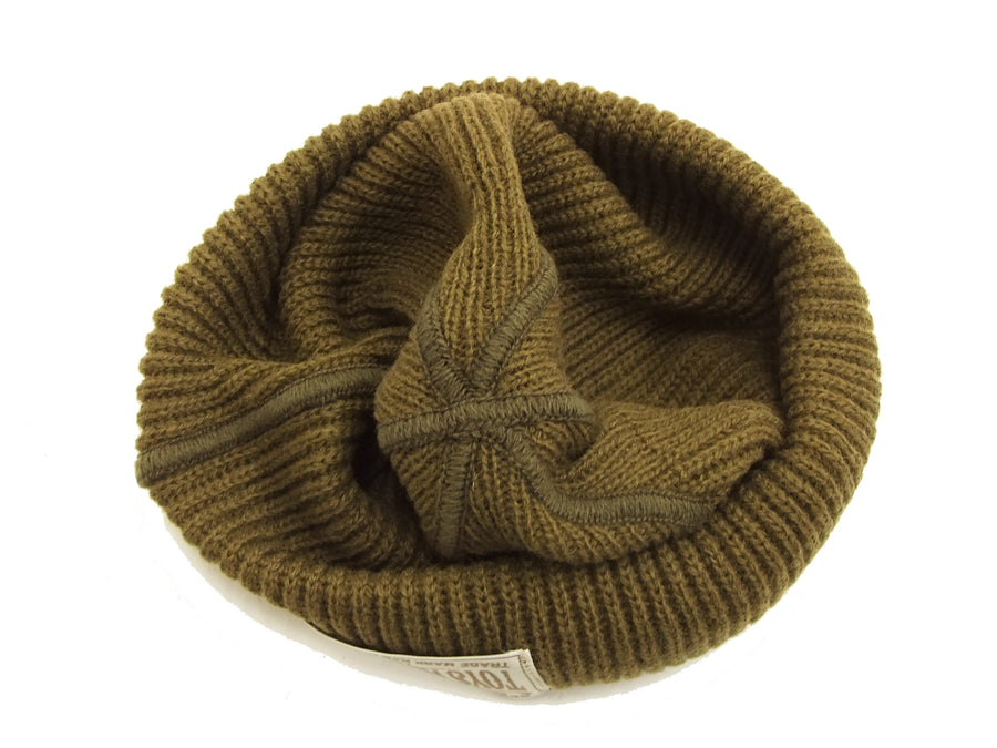 TOYS McCOY Men's Watch Cap Red Cross Military Wool Knit Winter Hat TMA1633 Olive