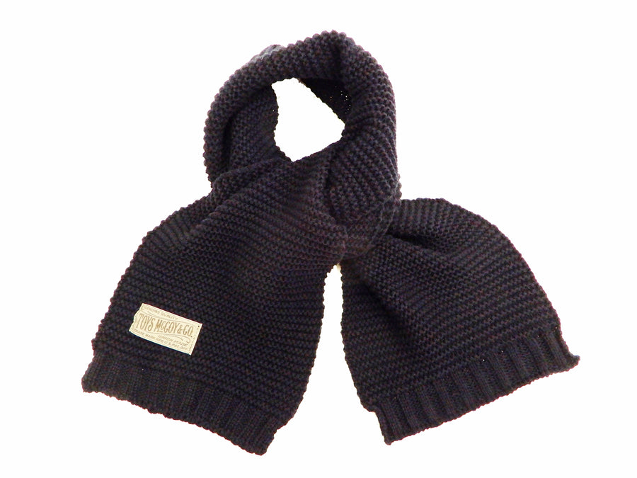 TOYS McCOY Men's Scarf the American Red Cross Wool Knit Muffler Style TMA1634 Navy Blue