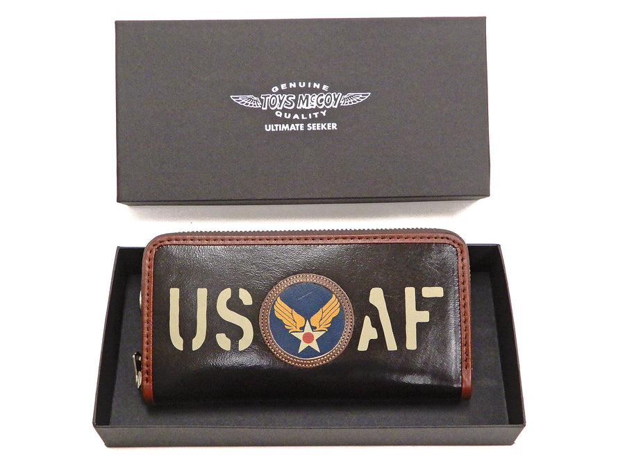 TOYS McCOY Leather Long Wallet Men's Casual US Air Force Military Style TMA2010 Brown