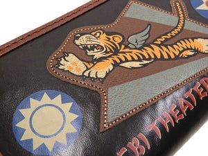 TOYS McCOY Leather Long Wallet Men's Casual Flying Tigers Military Style TMA2011 Brown