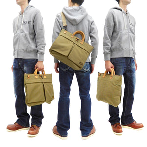 TOYS McCOY Canvas Shoulder Bag Men's Casual Military Helmet Bag Style TMA2024 C/#040 Khaki