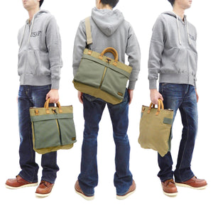 TOYS McCOY Canvas Shoulder Bag Men's Casual Military Helmet Bag Style TMA2024 C/#041 khaki/olive