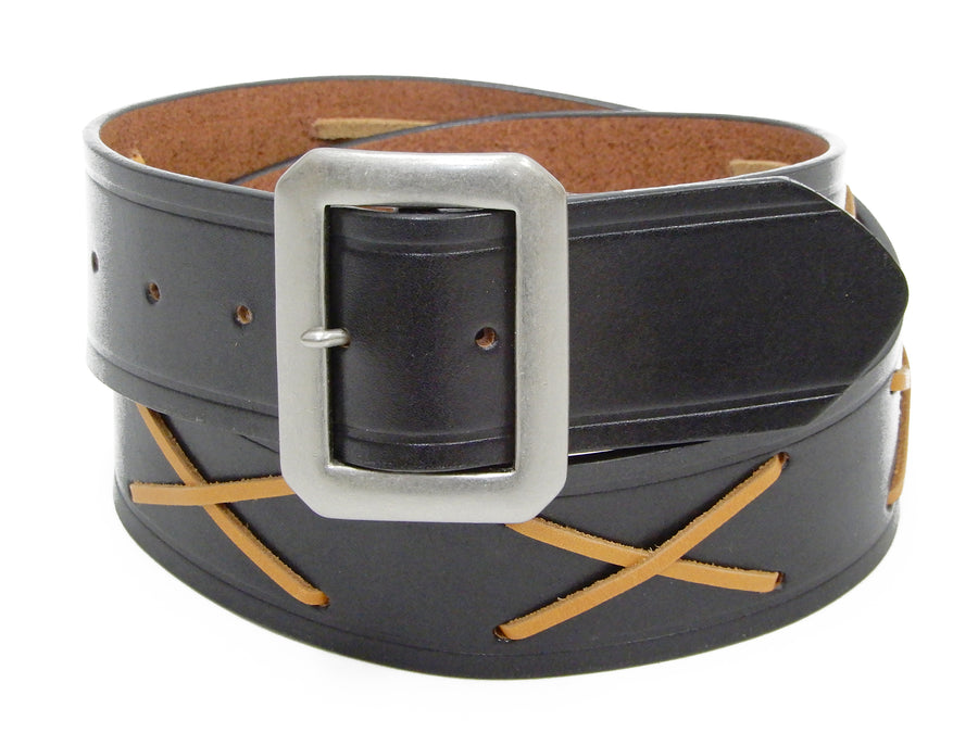 Men's Black Leather Belts Canada, Black with Gold Buckle