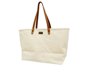 TOYS McCOY Bag Men's Casual Pennant Tote Bag With Leather Handles Canvas Tote Bag TMA2119 Natural