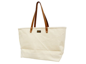 TOYS McCOY Bag Men's Casual Pennant Tote Bag With Leather Handles Canvas Tote Bag TMA2119 Natural