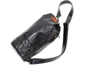 TOYS McCOY Leather Mini Duffle Sling Bag Men's Casual Small Crossbody Bag TMA2207 Black