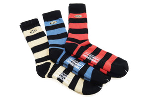 TOYS McCOY Socks Men's Casual Horizontal Striped Boot Socks 3-Pack BECK Boots Socks TMA2210