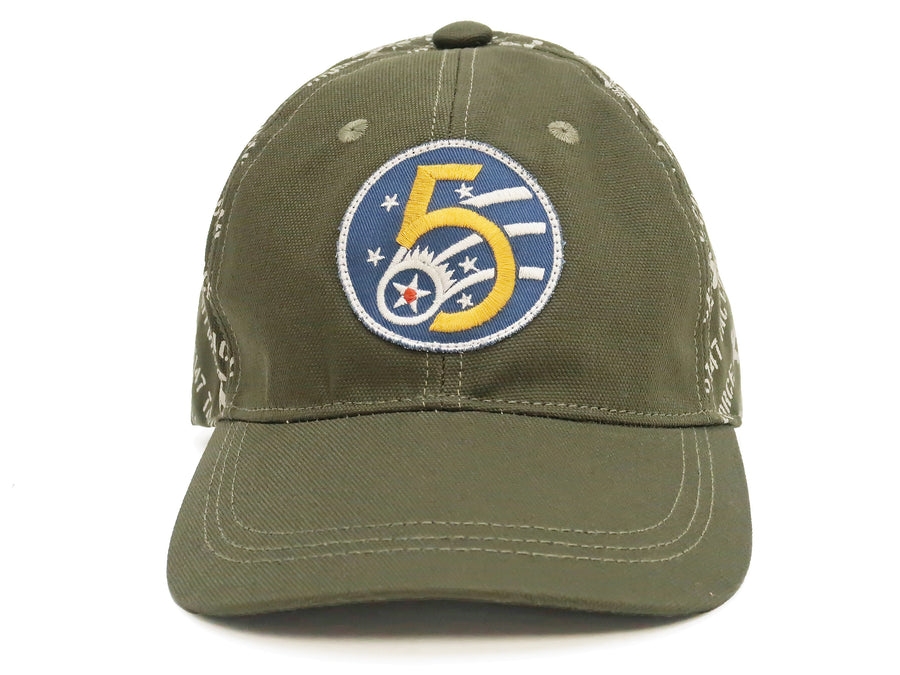 TOYS McCOY Cap Men's US Military Fifth Air Force Twill Cotton Hat TMA2214 Olive