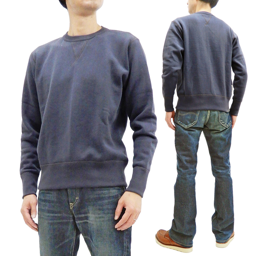 TOYS McCOY Sweatshirt Men's Plain Sweat Shirt Loop-wheeled Vintage Style TMC1675 141 Faded bluish-Gray