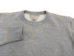 TOYS McCOY Sweatshirt Men's Plain Sweat Shirt Loop-wheeled Vintage Style TMC1675 020 Ash-Gray