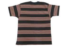 TOYS McCOY Striped T-Shirt Men's Steve McQueen Short Sleeve Stripe Tee TMC1926 092 Smokey-Pink/Black
