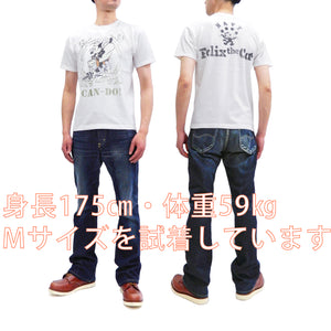 TOYS McCOY T-shirt Men's Felix the Cat Short Sleeve Loop-wheeled Tee TMC2003 Off-White