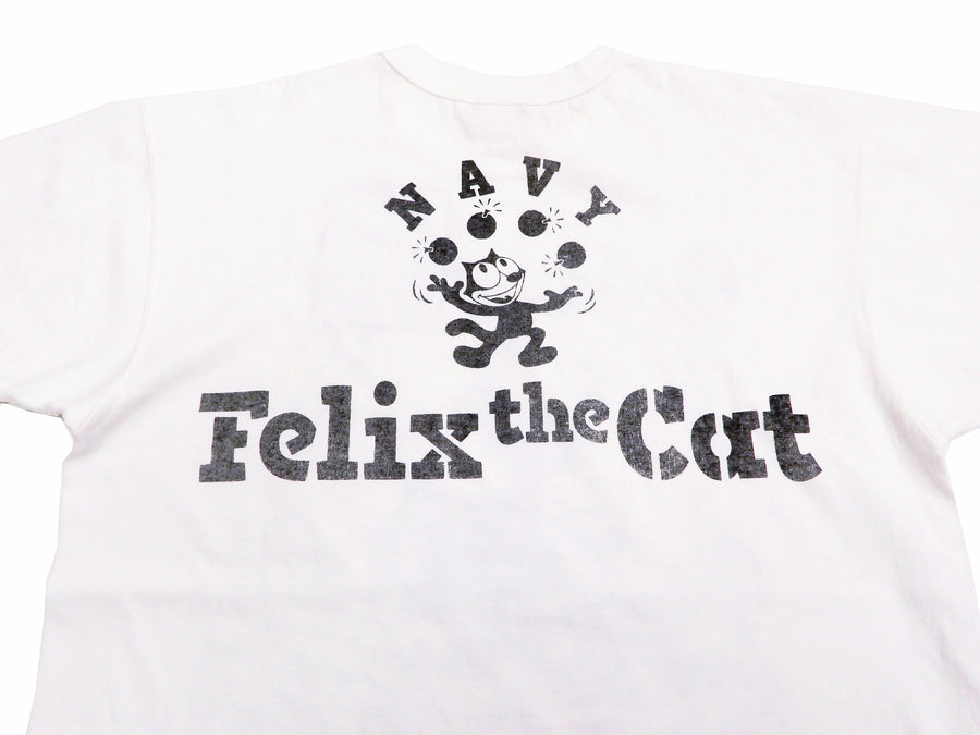 TOYS McCOY T-shirt Men's Felix the Cat Short Sleeve Loop-wheeled Tee TMC2003 Off-White