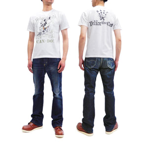 TOYS McCOY T-shirt Men's Felix the Cat Short Sleeve Loop-wheeled Tee TMC2003 Off-White