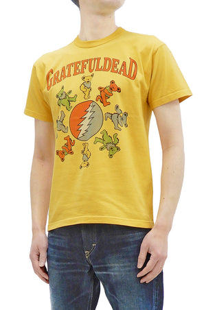 TOYS McCOY T-Shirt Men's Grateful Dead Short Sleeve Loopwheeled Tee TMC2208 Yellow