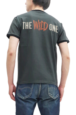 TOYS McCOY T-shirt Men's The Wild One BRMC Skull Short Sleeve Ringer Tee TMC2213 030 Faded-Black