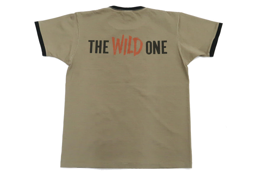TOYS McCOY T-shirt Men's The Wild One BRMC Skull Short Sleeve Ringer Tee TMC2213 160 Faded-Olive