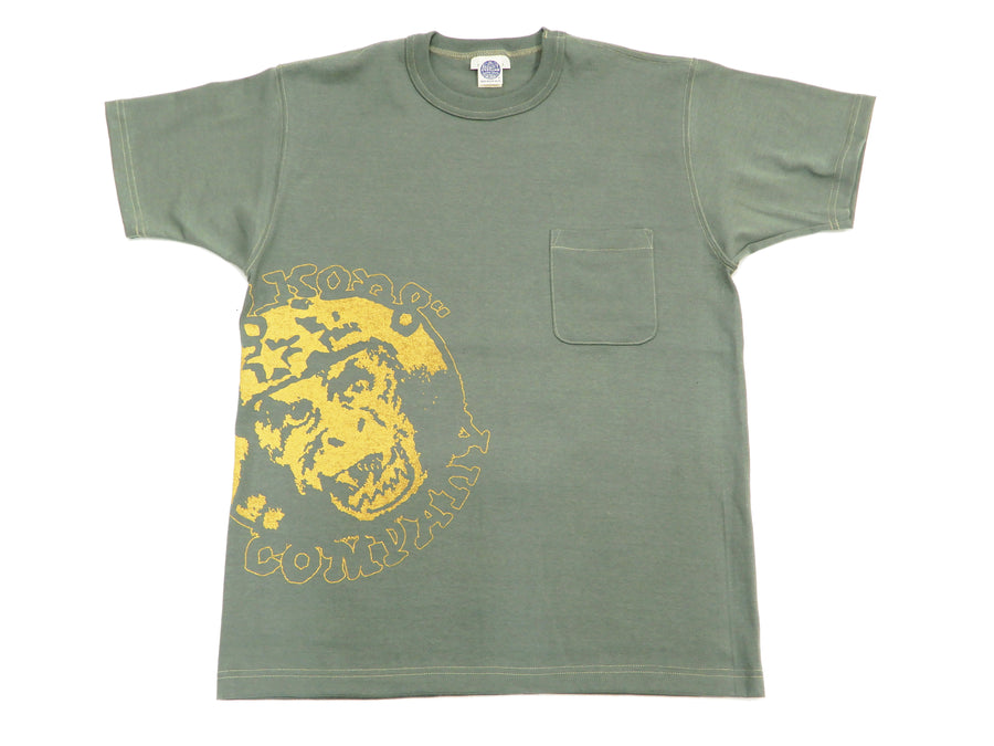 TOYS McCOY T-Shirt Men's Taxi Driver King Kong Company Short Sleeve Loopwheeled Tee TMC2224 Green