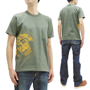 TOYS McCOY T-Shirt Men's Taxi Driver King Kong Company Short Sleeve Loopwheeled Tee TMC2224 Green
