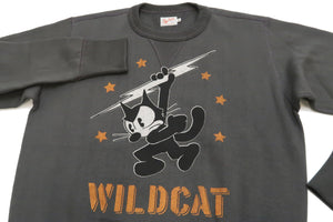 TOYS McCOY Sweatshirt Men's Felix the Cat Sweat Shirt Loop-wheeled Vintage Style TMC2251 030 Faded-Black