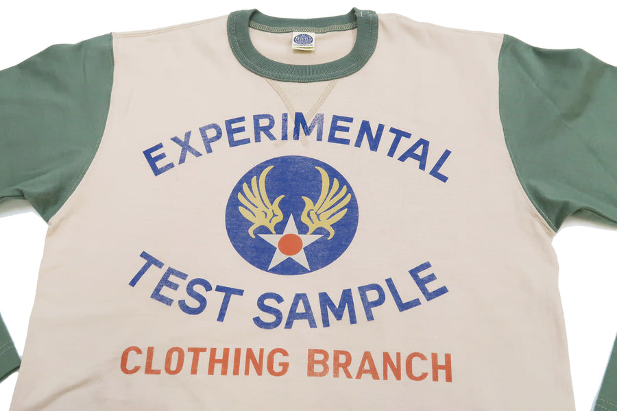 TOYS McCOY T-Shirt Men's Aero Medical Laboratory Graphic Military Long Sleeve Tee TMC2255 040 Beige/Green