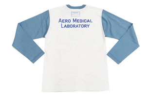 TOYS McCOY T-Shirt Men's Aero Medical Laboratory Graphic Military Long Sleeve Tee TMC2255 011 Off-White/Blue