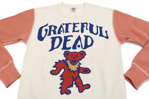 TOYS McCOY Grateful Dead Waffle-Knit Shirt Men's Long Sleeve Thermal T-Shirt TMC2258 041 Natural/Carrot