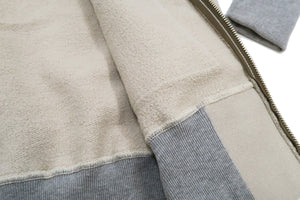 TOYS McCOY Solid Hoodie Men's Vintage inspired Plain Zip Front Hooded Sweatshirt TMC2272 040 Sand