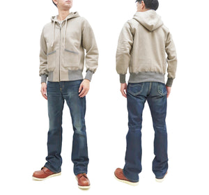 TOYS McCOY Solid Hoodie Men's Vintage inspired Plain Zip Front Hooded Sweatshirt TMC2272 040 Sand