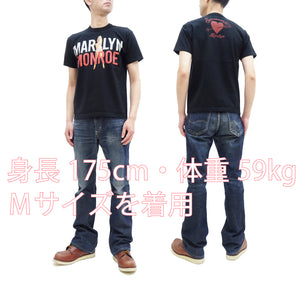 TOYS McCOY T-Shirt Men's Marilyn Monroe Graphic Heavyweight Short Sleeve Loopwheel Tee TMC2310 030 Black