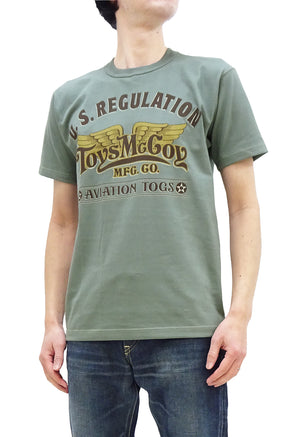 TOYS McCOY T-Shirt Men's Military Inspired Graphic Short Sleeve Loopwheel Tee TMC2326 160 Faded-Green