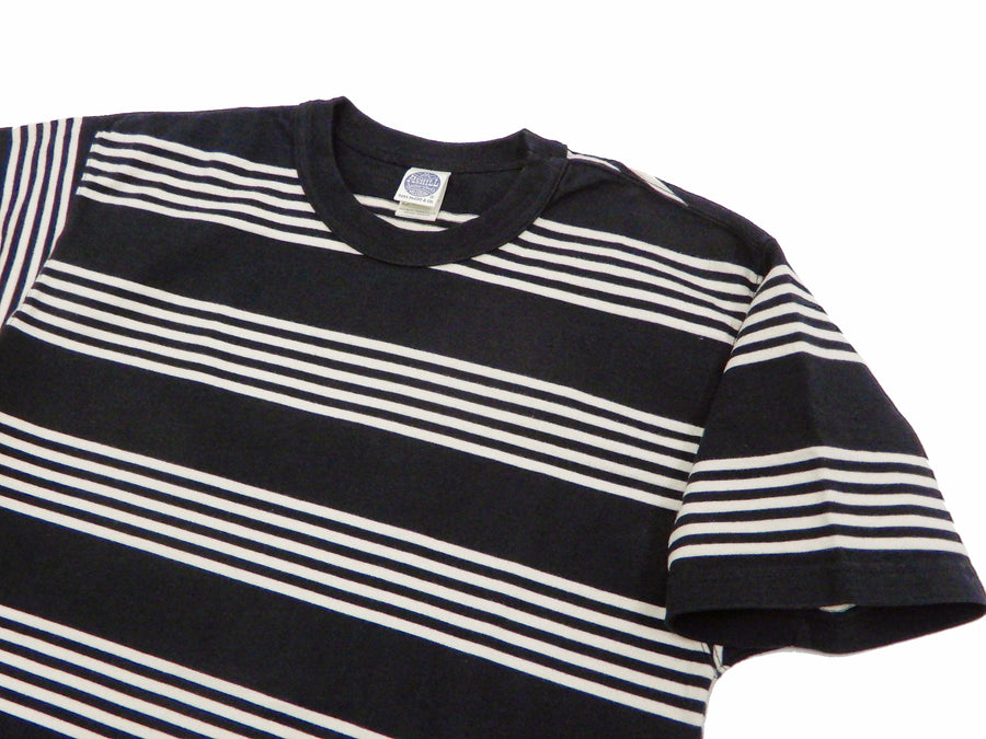 TOYS McCOY Striped T-Shirt Men's Steve McQueen Short Sleeve Stripe Tee TMC2342 041 Ivory/Black