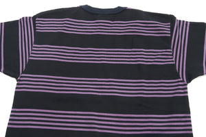 TOYS McCOY Striped T-Shirt Men's Steve McQueen Short Sleeve Stripe Tee TMC2342 121 Blue/Black
