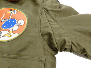 TOYS McCOY Jacket Men's USAAF B-10 Flight Jacket Senta a Pua! Custom B10 TMJ2129 Olive Drab