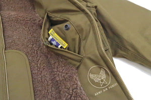 TOYS McCOY Jacket Men's USAAF B-10 Flight Jacket B10 Cotton Bomber Jacket Olive TMJ2227
