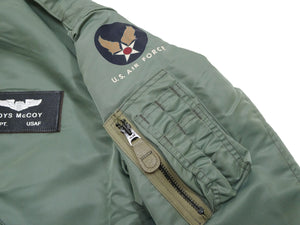 TOYS McCOY Jacket Men's L-2B Flight Jacket L2B Bomber Jacket with Patches TMJ2314 Sage-Green