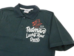 Tedman Polo Shirt Men's Short Sleeve Cotton Jersey Graphic Polo Shirt TMSP-600 Faded-Dark-Blue