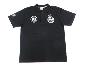 Tedman Polo Shirt Men's Short Sleeve Cotton Jersey Graphic Polo Shirt TMSP-700 Black