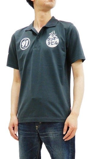 Tedman Polo Shirt Men's Short Sleeve Cotton Jersey Graphic Polo Shirt TMSP-700 Faded-Dark-Blue