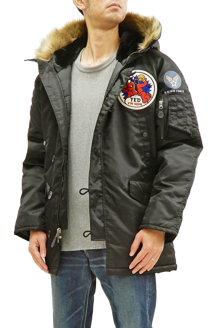 Tedman N-3B Parka Men's Winter Padded Coat Jacket with Patch